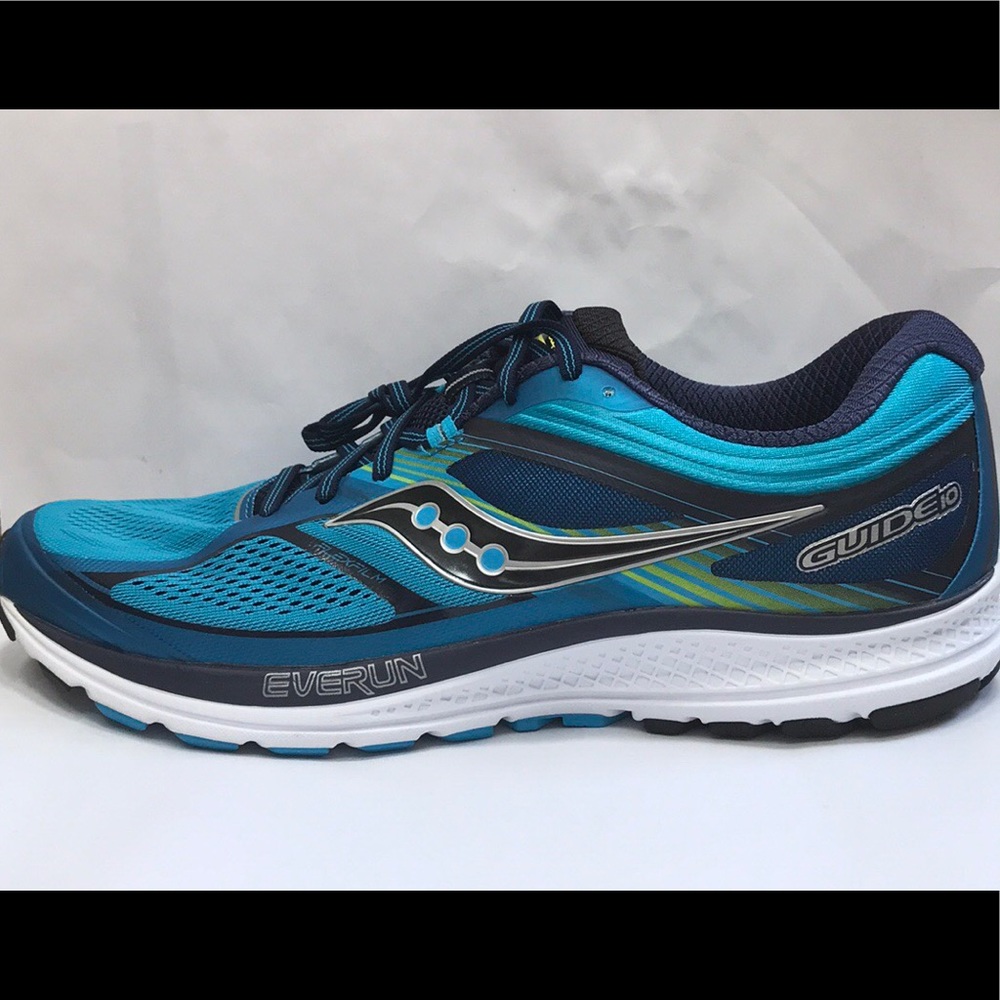 Saucony Guide 10 Blue Men's Running Shoes Size 14